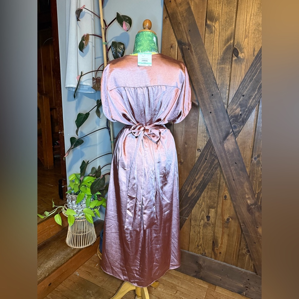 Anne Klein Satin Rose Midi Dress - Picture 4 of 7